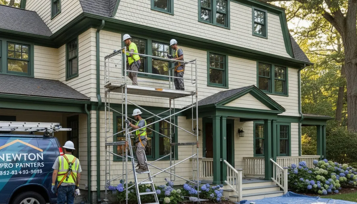 Professional painting contractor in Wellesley, MA providing interior and exterior house painting services