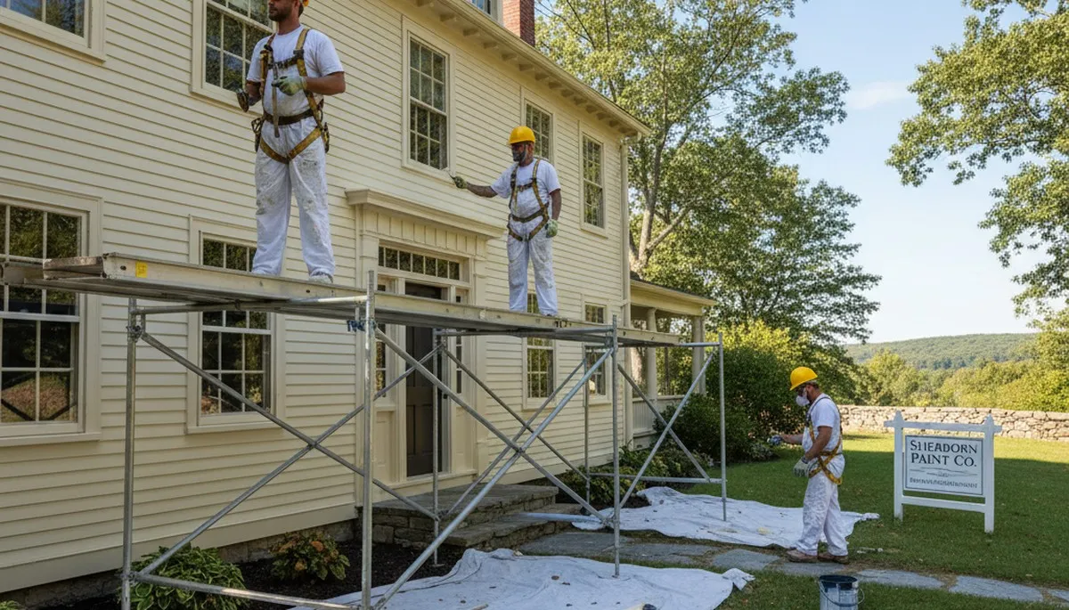 Professional painting crew serving homes in Wellesley, MA with interior and exterior painting services